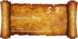 Stenczel Mia névjegykártya